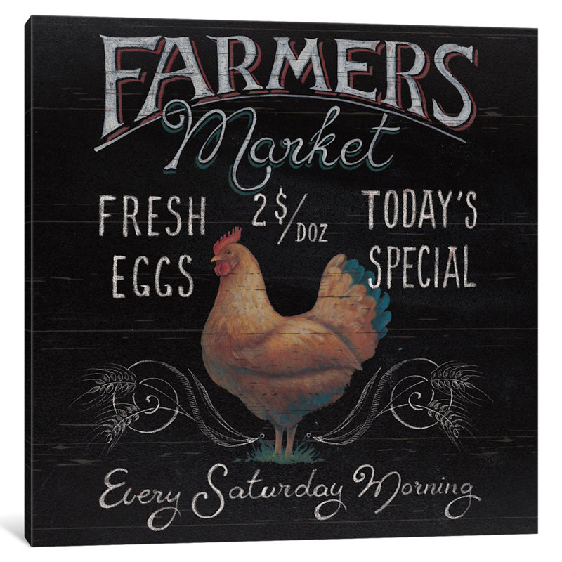 " Farmers Market I " by Daphne Brissonnet, 18" H x 18" W x 1.5" D