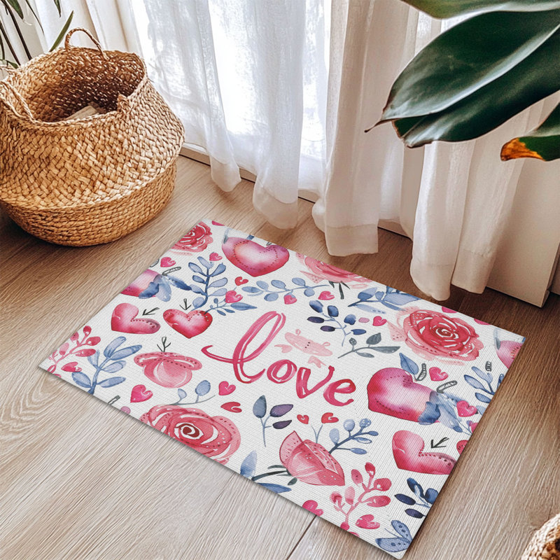Tapis tressé Valentine's Love Stories, Rectangulaire 3 pi x 5 pi
