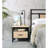 Yawan Oak & Black Finish Accent Table