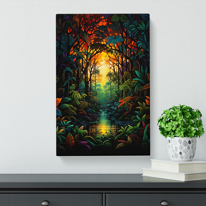 Jungle Abstract - Wrapped Canvas, 76cm H x 50cm W x 3cm D