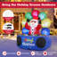  Décoration de fête de Noël gonflable pour père Noël 6 pi avec lumière musicale rotative