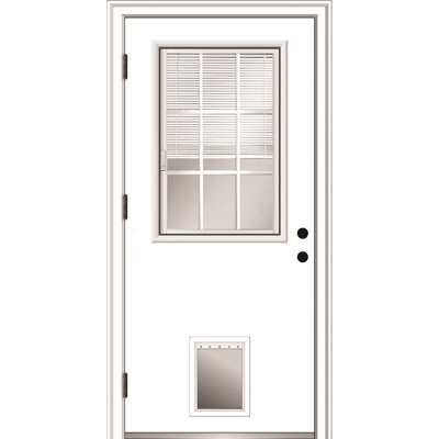 80'' Flush Steel Front Entry Doors