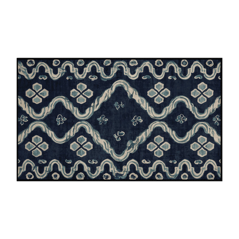 Machine Washable Gray Area Rug, Rectangle 6' x 9'