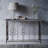 Partone Marble Top Console Table with Iron Base,52x14x34