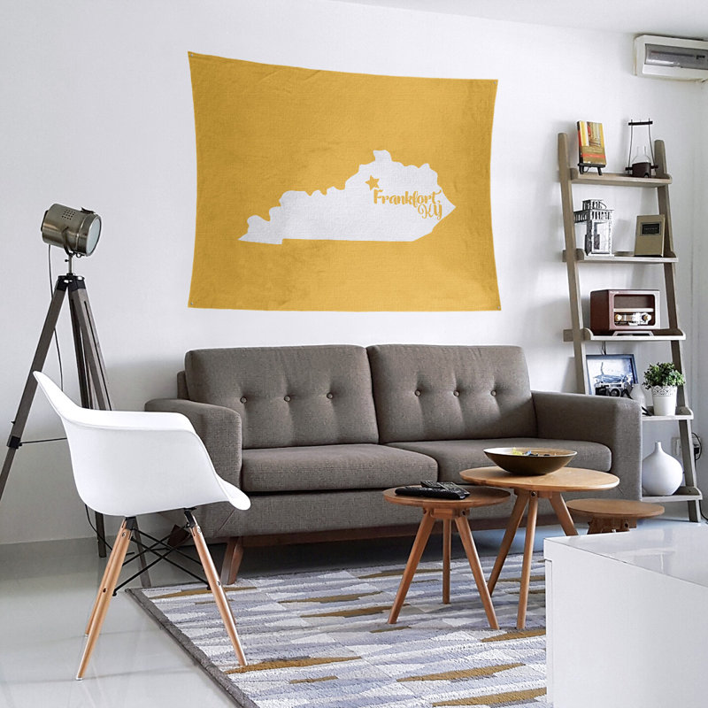 Tapisserie murale frankfort kentucky, Jaune, H 27,5 po x l 37,5 po