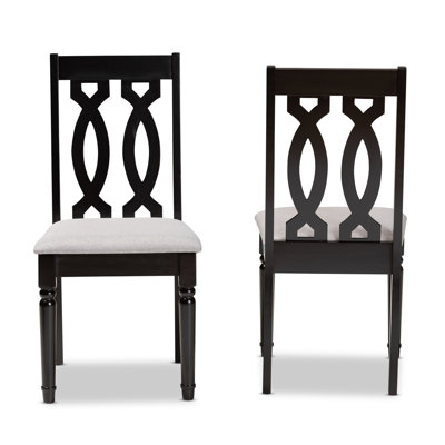 45.47cm H Polyester Blend Upholstered Slat Back Side Chair