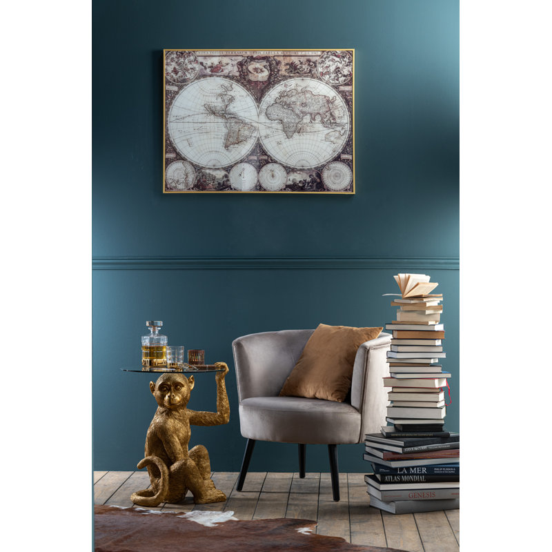 Kyran Glass Top Figurine Round Side Table