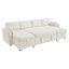 Canapé-lit modulaire moderne en U avec canapé-lit de 107 po avec amplement d'espace de rangement et ports USB pour le salon-1257366781