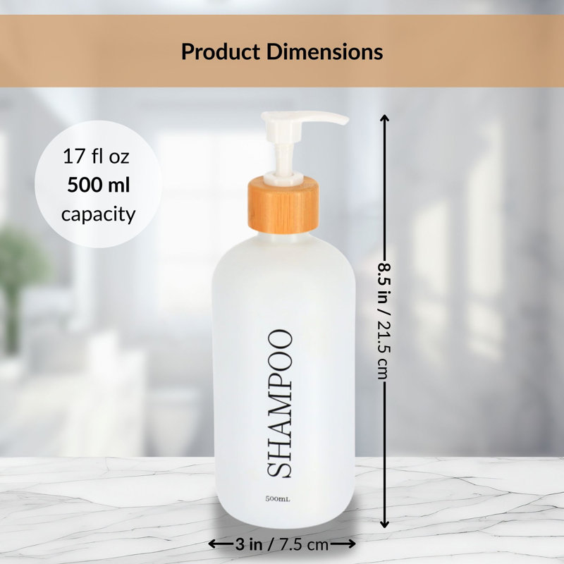 Distributeur de shampooing blanc mat 17 fl (500 ml), Blanc