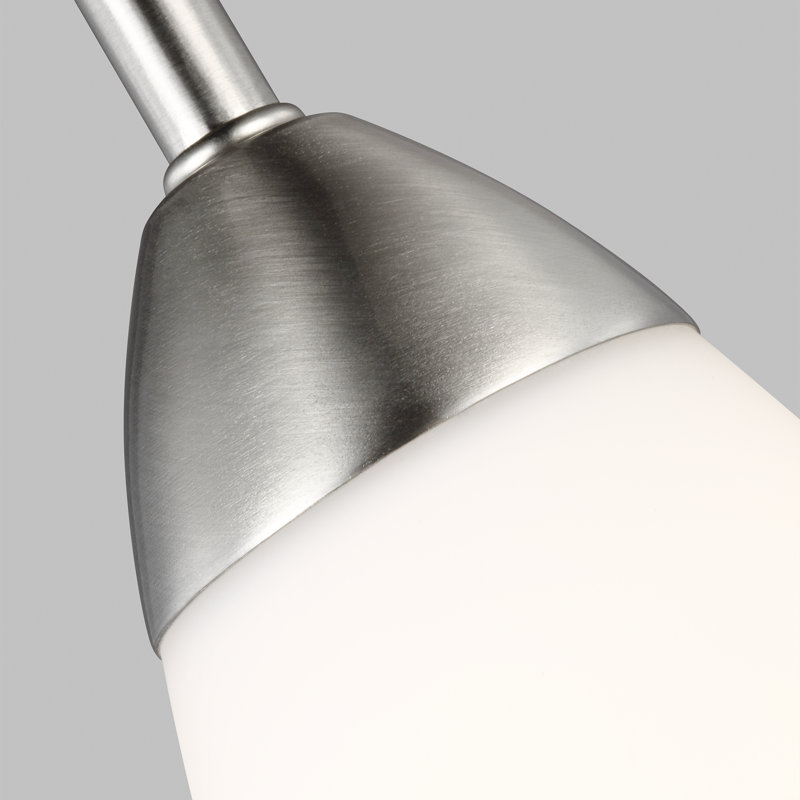 Seville One Light Mini-Pendant from Generation Lighting , Brushed Nickel, No