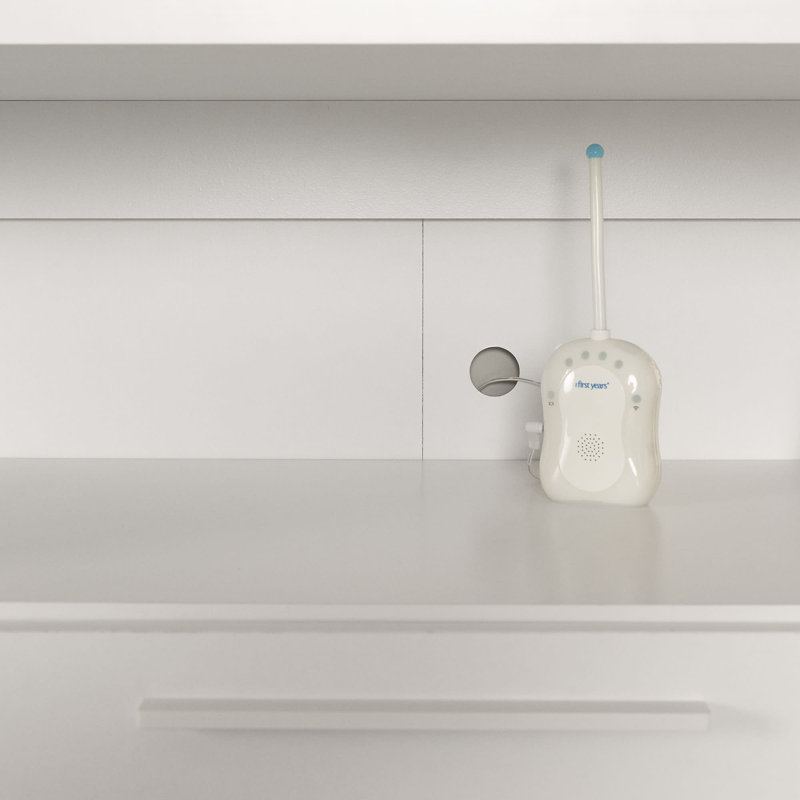 White Wooden Nursery Changing Table with Drawers