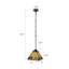  Mini-luminaire suspendu 1 lumière Tiffany
