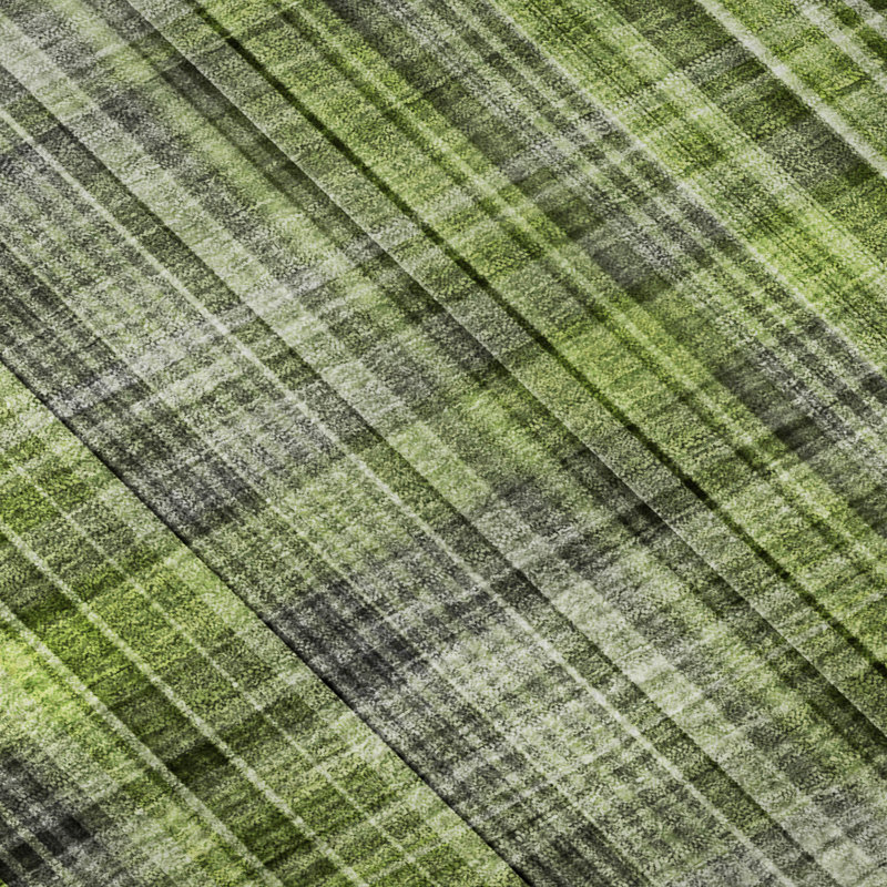 Premium Machine Washable Cerrito AMF541 Green Rug, Rectangle 9' x 12'