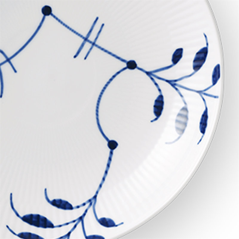 Royal Copenhagen Blue Fluted Mega Shallow Serving Bowl