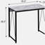 Bureau d'écriture antique blanc et noir 35,5 "avec base en métal