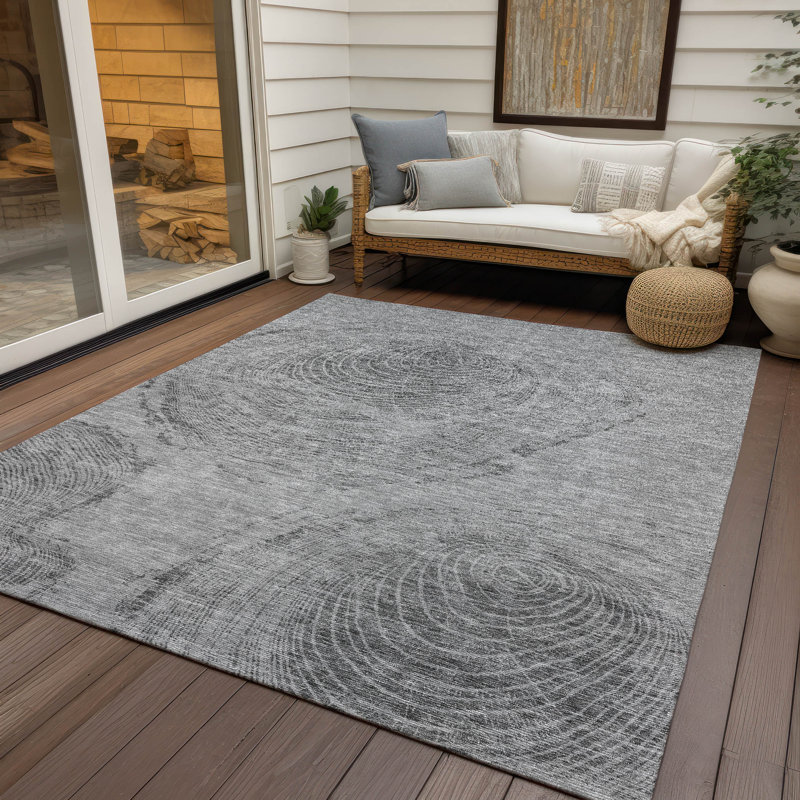 Tapis intérieur / extérieur Karsyn avec envers antidérapant, Rectangle 5 pi x 7 pi 6 po
