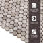 12.3" x 11.3" Wood Penny Round Mosaic Wall & Floor Tile