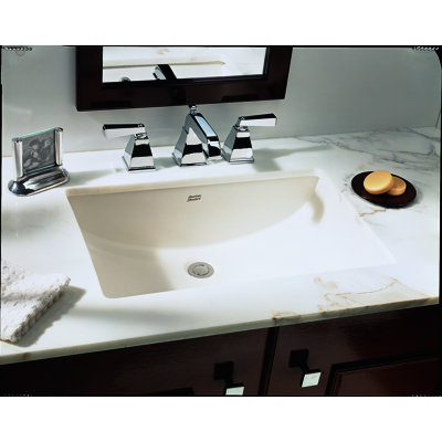 American Standard Studio 15.25'' Ceramic Rectangular Bathroom Sink with Overflow