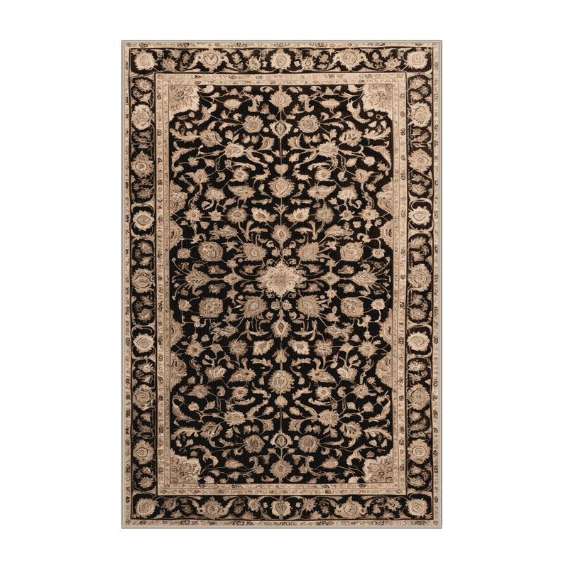 Tapis brun lavable à la machine, Rectangulaire 8 pi x 10 pi