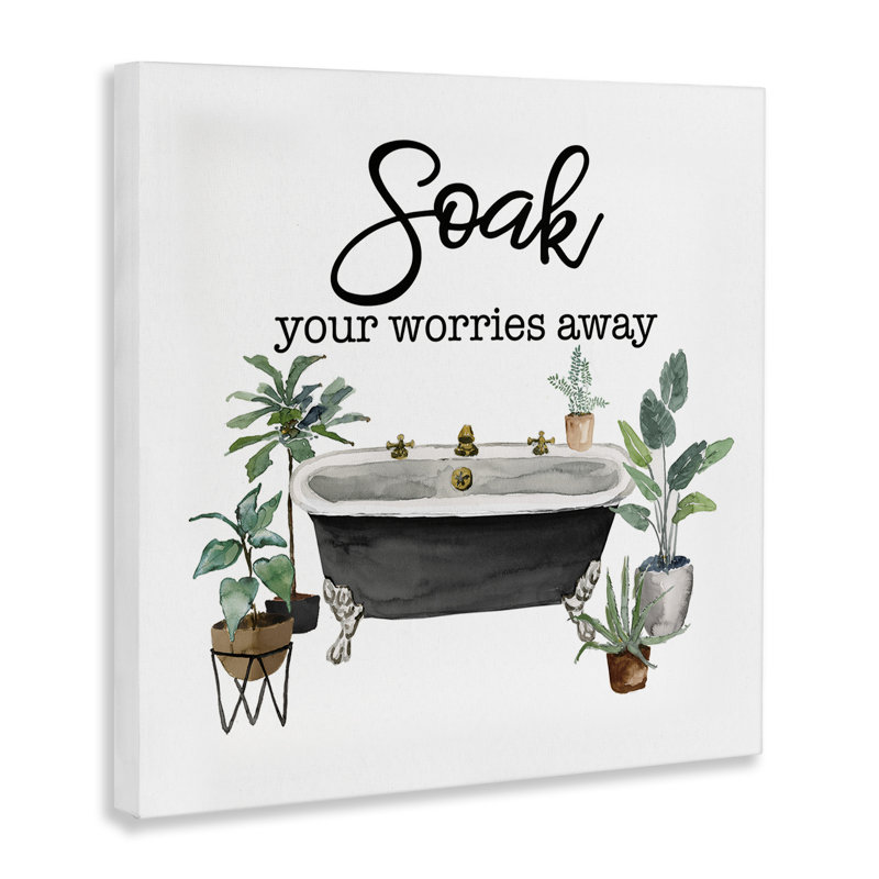  Art mural sur toile Soak Worries Away Plants par Masey St. Studios, H 30 po x l 30 po