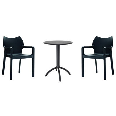 Adrian  2 - Person 23.6" Round Bistro Set