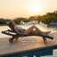 Ensemble de chaise longue de 80 po en osier de patio, fauteuil inclinable d'extérieur en rotin avec roulettes, table d'appoint coulissante, dossier réglable pour le bord de la piscine-918125794-918125793