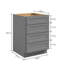 Armoire de base standard Shaker en bois de shaker gris prêt à assembler 24 po x 24 po x 34,5 po Homeibro Cozy Design-66548917-66548918