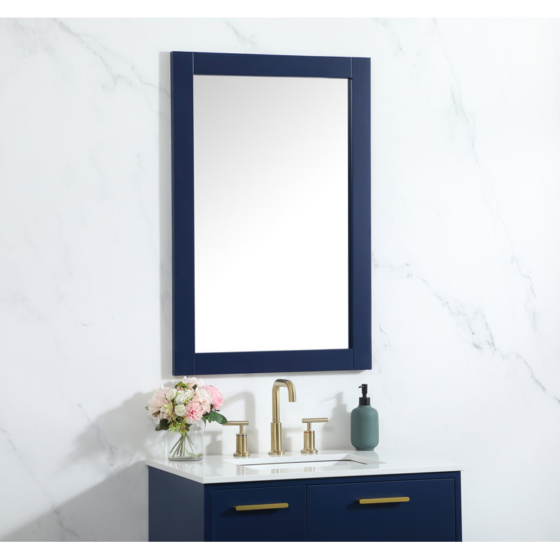 Miroir d'appoint Rosenow, bleu, H 36 po x l 24 po