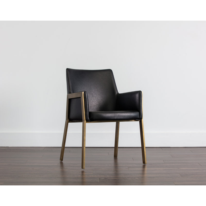 Brookdene Faux Leather Armchair - Black, Black Faux Leather