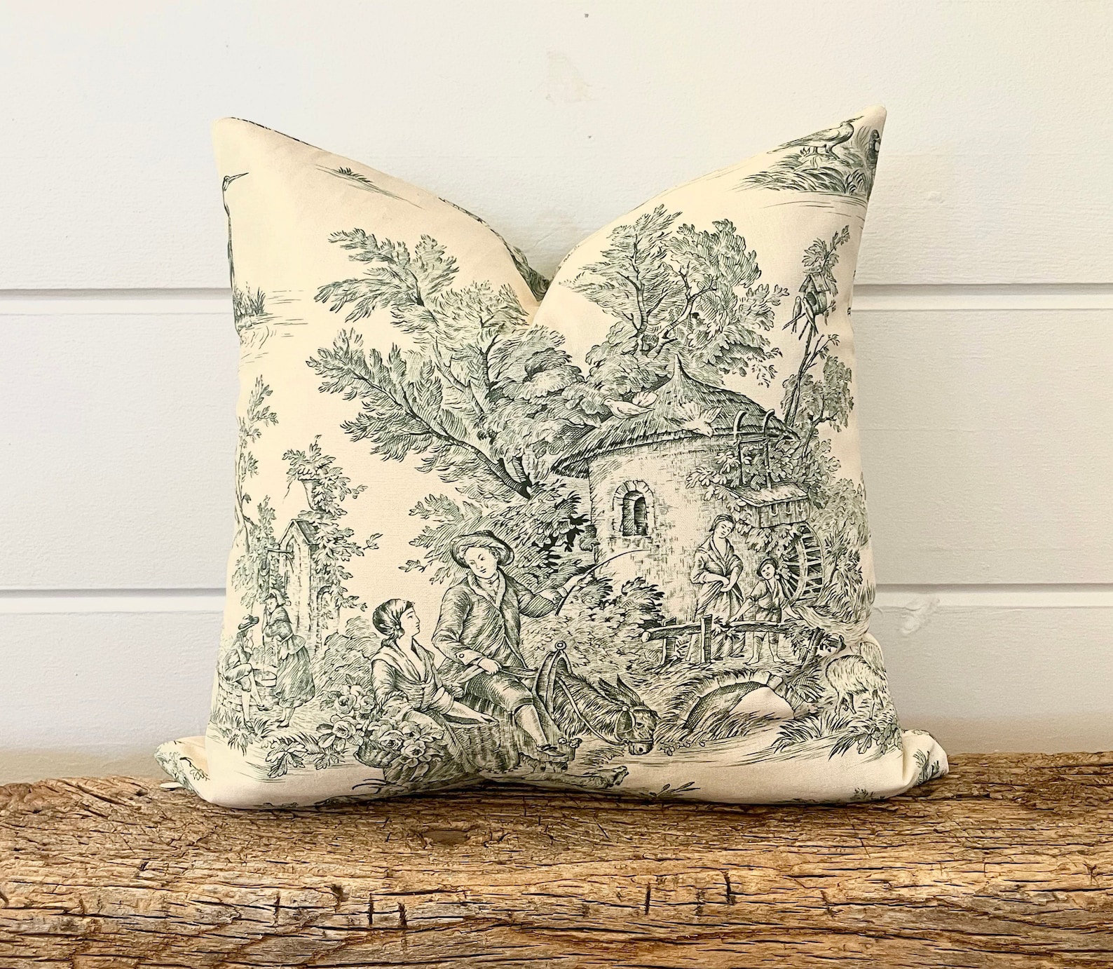 That Dutch Girl Sage Green Pastorale Toile Pillow Cover - Wayfair Canada