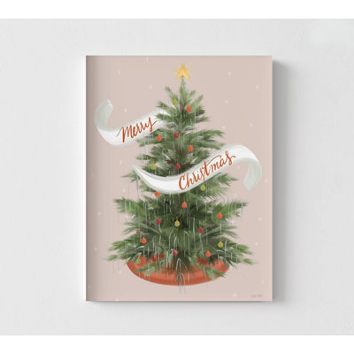 Merry Christmas Tinsel Tree par House Fenway, affiche de pin de Noël, cadeau de Noël joyeux pour grand-mère, décoration de Noël de maison de grand-mère