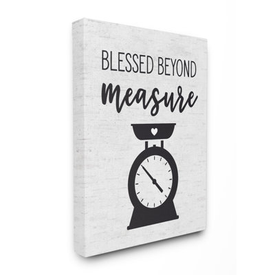 " Blessed Beyond Measure Kitchen Scale Subtle Birch Typography "
