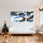 «Winter Sparrow On Snowy Pine Branch», ensemble de 3 reproductions d'art sur toile-121088459