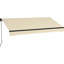 Auvent de terrasse rétractable à manivelle manuelle 12 pi x 10 pi, tissu 280 g / m², structure en aluminium robuste, beige pour terrasse, balcon, auvent de pare-soleil de jardin rétractable, avec contrôle, robuste