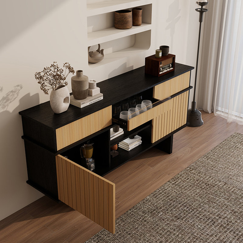 French minimalist high-end style sideboard, 33.4" H x 70.8" W x 15.7" D