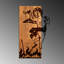 Élégant accessoire mural décoratif en bois, finition noyer et noir, 13,8 x 22,8 x 1,2 pouces | 50% bois véritable (épaisseur: 1,2 po) et 50% métal (épaisseur: 0,6 po) | Décoration intérieure unique, design élégant et fonctionnel