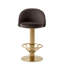 Counter Stool Dorland Roche Dark Gray Velvet-1417495086