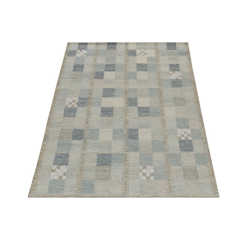 Scandinavian Wool Geometric Area Rug, Rectangle 10' x 14'
