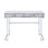 Rectangular Writing Desk With 2 Drawers, Engineered Stone Top And Chrome