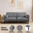 70" Modern Vegan Leather Loveseat Square Arm Sofa-845660378