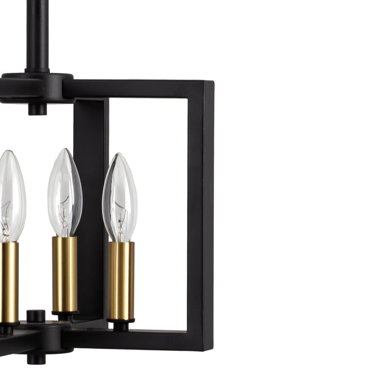 Luminaire suspendu en croix à 4 lumières Wismar
