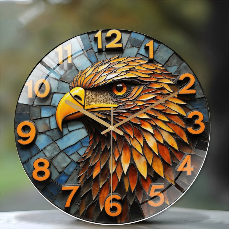 Horloge murale aigle - horloge murale 12 po