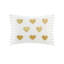 Ensemble d'édredon en peluche imprimé blanc avec coussin décoratif-113931140