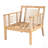 Patio Acacia Wood Club Chairs Set Of 2 With Hand-Woven Twist Rope For Backyard, Poolside