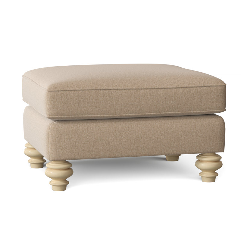 Repose-pieds Aleina, Beau sergé performance beige 10, Lin