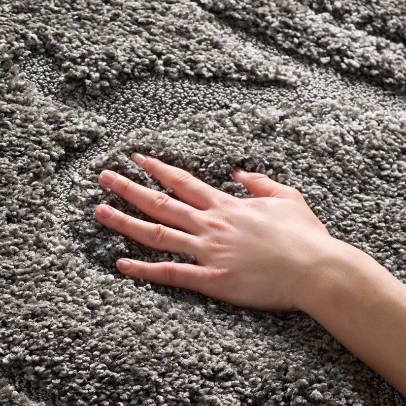 Tapis gris Chaffin, Rectangle 4 pi x 6 pi, Gris foncé
