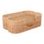 Lit pour chien en rotin tissé à la main avec coussin lavable à la machine Scallop-124076004-97812841