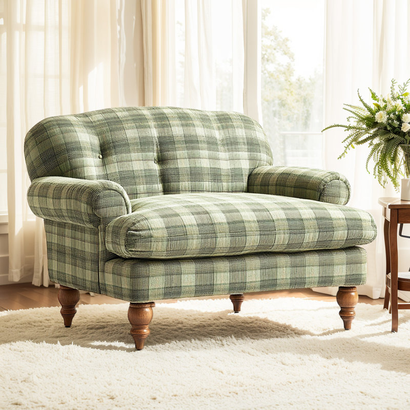 Vintage Plaid Sofa