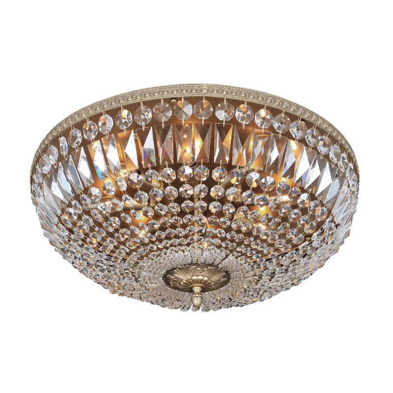 Plafonnier semi-encastré 8 lumières Lemire, Chrome