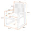 Ensemble de 2 chaises de salle à manger d'extérieur en bois avec coussin et structure durable